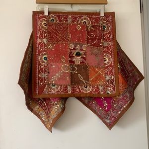 Indian design square pillow case